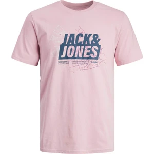 Jack & Jones Erkek T-Shirt Pembe 12257908  Jcomap Summer Logo Tee Ss