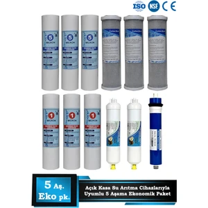 Açık Kasa Su Arıtma 80 Gpd Süper Membranlı Filtre Seti 5 Aşama Ekonomik Paket