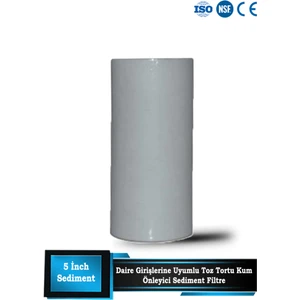 Daire Bina Girişi 5 Inch 1 Aşama Yedek Filtre Seti Toz Tortu Tutucu (1 Mikron Sediment Filtre)