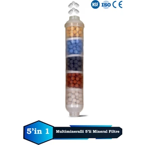 Tüm Su Arıtma Cihazlarına Uyumlu Yüksek Multi Mineral Içerikli Nsf Belgeli 5'li Mineral Filtre