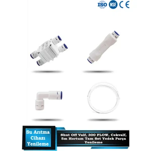 Tüm Su Arıtma Cihazları Için Parça Yenileme ve Bakım Kiti Shut Off - Flow - Valfe
