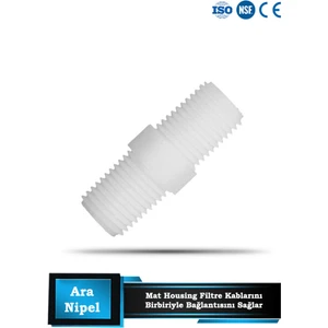 Su Arıtma Cihazları Için 6 mm Ara Nipel Filtre Yuva Bağlantısı