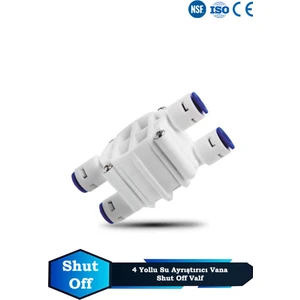 Tüm Su Arıtma Cihazıları Için 4 Yollu Vana Quick Shut Off Valve