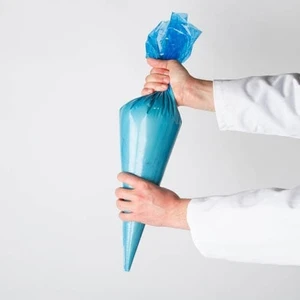 Krema Sıkma Torbası Mavi Renk 10 Adet / Kalın, Büyük Boy (24 x 51 Cm)