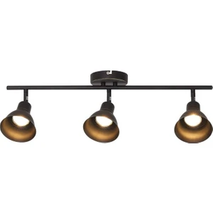 Retro Metal Siyah 3 Lü 180 Derece Hareketli LED Spot Avize Günışığı Ampullü