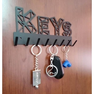 Anahtar Askılığı İster Kendinden Yapışkanlı İster Vidalı Keys Mat Siyah