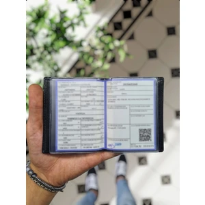 Visso Leather 1904 Honda Logolu Deri Araç Ruhsat Kılıfı Isme Özel Çanta Cüzdan