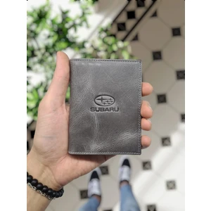 Visso Leather 1904 Subaru Logolu Deri Araç Ruhsat Kılıfı Isme Özel Çanta Cüzdan