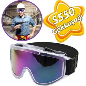 Kaynak Koruyucu İş Güvenlik Güvenliği Gözlüğü Ventilli Gözlük S550 Gökkuşağı Ürünleri