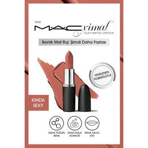 MAC M·a·cxımal Silky Matte Lipstick Nemlendirme Etkili Yoğun Renk Sağlayan Ruj - Kinda Sexy