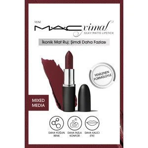 MAC M·a·cxımal Silky Matte Lipstick Nemlendirme Etkili Yoğun Renk Sağlayan Ruj - Mixed Media