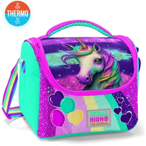 Coral High Kids Pembe Su Yeşili Unicorn Desenli Thermo Beslenme Çantası 11758