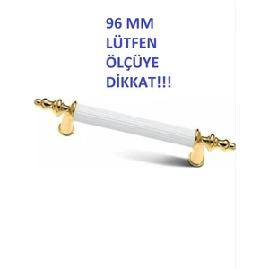 Etik Aksesuar Efsun Kulp Altın Beyaz 96 mm Metal Kulp Mobilya Kulp Dolap Kulp