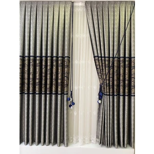 Fon Dünyası Pano Fon Perde Gri Lacivert (Tek Kanat)