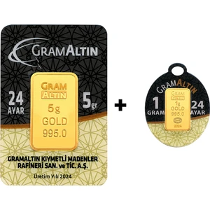Tuğrul Kuyumculuk 6 Gram (5+1) Külçe Gram Altın Iar 24 Ayar