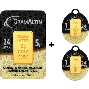 Tuğrul Kuyumculuk 7 Gram (5+2) Külçe Gram Altın Iar 24 Ayar