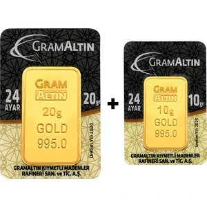 Tuğrul Kuyumculuk 30 Gram (20+10) Külçe Gram Altın 24 Ayar