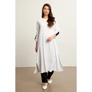 Afra Tunik Pantolon Takım - Beyaz