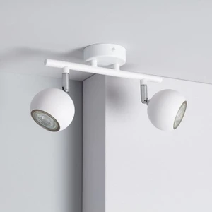 Retro Metal Beyaz 2 Li 180 Derece Hareketli LED Spot Avize Günışığı Ampullü