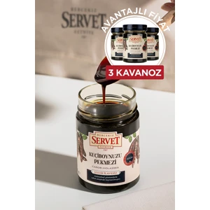 Bercekız Servet Şekerleme Keçiboynuzu Pekmezi -Harnup 3'lü Paket