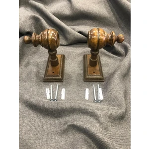 Su Perisi Perde Rustik Ayak Başlık Perde Askı Ayağı Rustik Başlığı Ahşap Model Meşe Ceviz Beyaz Siyah Krem Antrasit