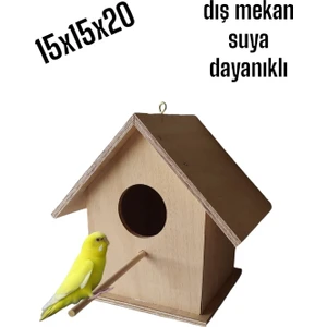 Ahşap Kayın Kuş Yuvası Kuş Evi Dış Mekan Suya Dayanıklı
