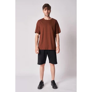 Defy'S Erkek %100 Pamuk Oversize Kısa Kollu Bisiklet Yaka Tişört