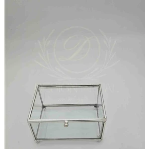 Design Metal Cam Kutu Çikolata Için Gül Kutusu 15*10C.M Yüksek 7 C.m