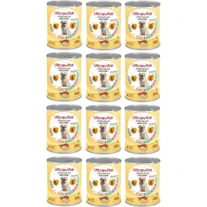 Premium Yüksek Proteinli Sığır Etli Konserve Yaş Köpek Maması 415GRX12 Adet