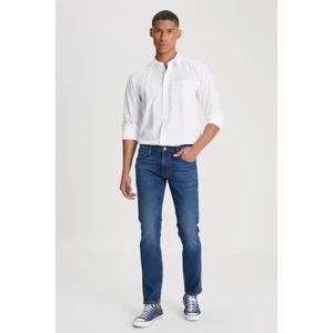L719125XT Mavi Erkek Luke Slim Fit Dar Kesim Normal Bel Dar Paça Kot Pantolon