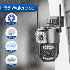 Aırstorr 2+2mp Wifi Hızlı Akıllı Dome Kamera Açık Çift Ekran Çift Lens Ev Güvenlik Ip Kamera Video