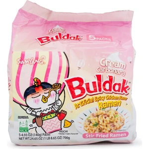 Creamy Carbonara Buldak Hot Chıcken Flavor Ramen 135 gr 5 Adet