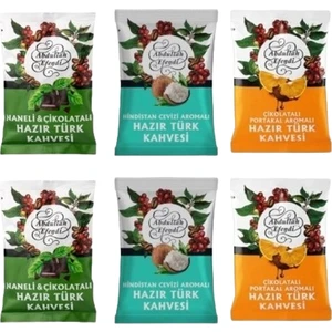 Abdullah Efendi Hazır Türk Kahvesi Aromalı 100 gr 6 Lı Paket