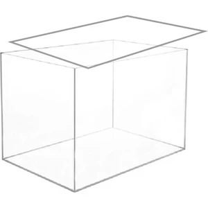 Trend Pleksi Şeffaf Kapaklı Çok Amaçlı Saklama Kutusu (20CM x 15CM x 10CM)