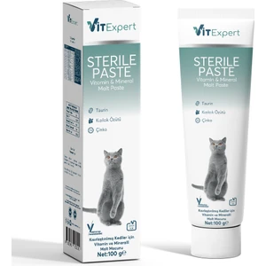 Sterile Paste Kısırlaştırılmış Kediler Için Multi Vitamin ve Mineralli Kısır Kedi Malt Macun 100 gr