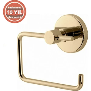 Çelik Banyo FL10-020.1 Paslanmaz Pirinç Flora Tuvalet Kağıtlığı Altın Gold