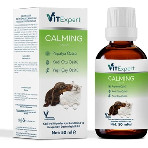Kedi ve Köpekler Için %100 Doğal Anti Stress Sakinleştirici ve Rahatlatıcı Calming Liquid Damla 50 ml