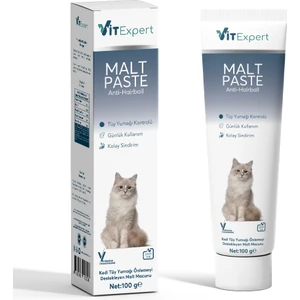 Anti Hairball Malt Paste Tüm Kediler Için Tüy Yumağı Önleyici Sindirime Yardımcı Malt Macun 100 gr