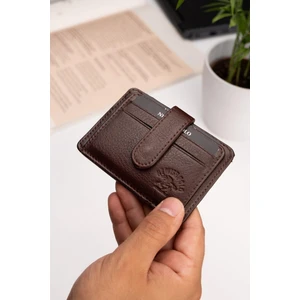 Newish Polo Erkek Hakiki Deri Cüzdan ve Kartlık - newpolo083 - Kahverengi