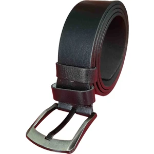 Real Leather Erkek Spor Kemer 4,5 Cm. Düz Siyah Deri (Vejetal Dana Derisi) GVN-0056