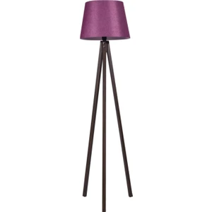 Üç Ayaklı Lambader Tripod Konik Mürdüm Başlık Kahve Ayak LY648