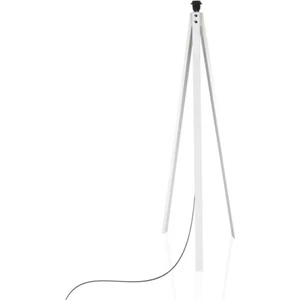 Beyaz Lambader Ayağı Ahşap Tripod Ayak Tesisatlı LY626