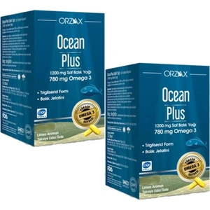 Ocean Orzax Ocean Plus 1200 Mg Balık Yağı 30 Kapsül 2 Adet
