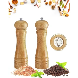 1 Adet Doğal Ahşap Değirmen Karabiber Tuz Kahve Baharat Öğütücü Manuel El Değirmeni