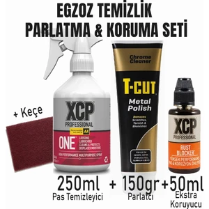 Motosiklet Egzoz Temizlik & Parlatma & Koruma Paketi No:3 (Xcp & T-Cut)