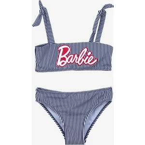 Lacivert - Beyaz Kız Çocuk Bikini Takım BRB4SG-BKİ6003