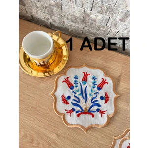Nakış Konsept Çini Desen Işlemeli  6 Lı Kokteyl Peçete