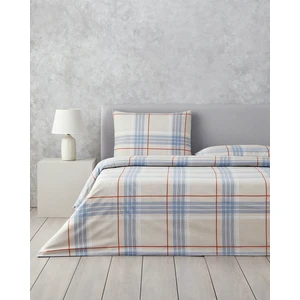 English Home Natural Plaid Tek Kişilik Nevresim Seti Bej