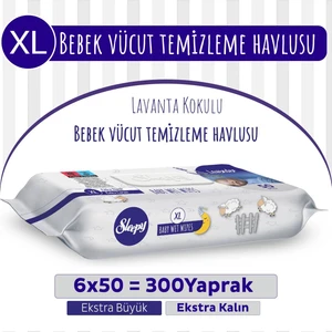 Xl Lavanta Kokulu Bebek Vücut Temizleme Havlusu 6X50(300 Yaprak)
