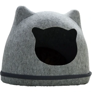 Kedi Yatağı,çıkarılabilir Doğal Keçe Kedi Yatağı,nefes Alabilen Kedi Pet,yastıklı Yatak Evi (Yurt Dışından)